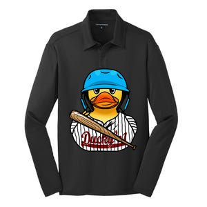 Baseball Rubber Duck Sporty Silk Touch Performance Long Sleeve Polo