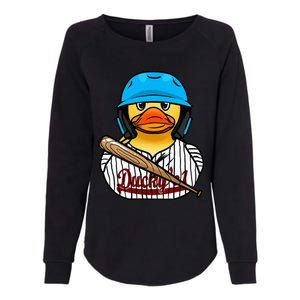 Baseball Rubber Duck Sporty Womens California Wash Sweatshirt