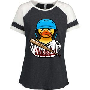 Baseball Rubber Duck Sporty Enza Ladies Jersey Colorblock Tee