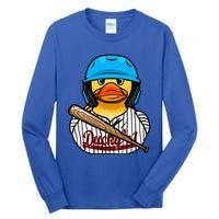 Baseball Rubber Duck Sporty Tall Long Sleeve T-Shirt