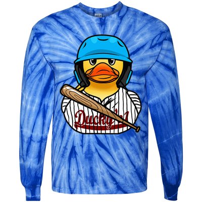 Baseball Rubber Duck Sporty Tie-Dye Long Sleeve Shirt