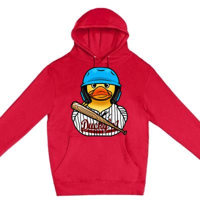 Baseball Rubber Duck Sporty Premium Pullover Hoodie