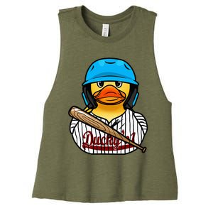 Baseball Rubber Duck Sporty Women's Racerback Cropped Tank