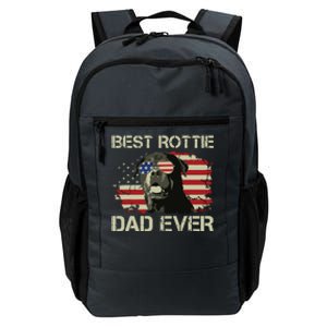 Best Rottie Dad Ever Rottweiler American Flag Gift Daily Commute Backpack