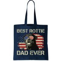 Best Rottie Dad Ever Rottweiler American Flag Gift Tote Bag