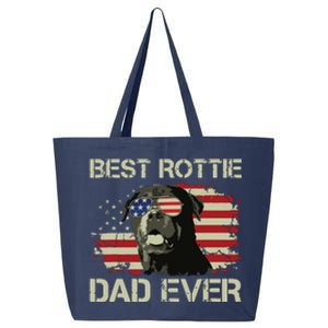 Best Rottie Dad Ever Rottweiler American Flag Gift 25L Jumbo Tote