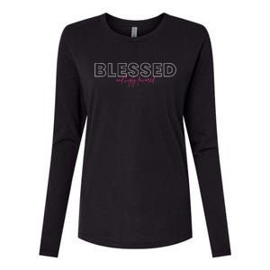 Blessed Religious Evangelist Bible Verse Christian Gift Womens Cotton Relaxed Long Sleeve T-Shirt