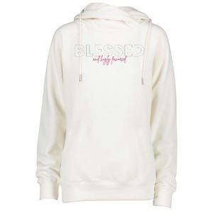 Blessed Religious Evangelist Bible Verse Christian Gift Womens Funnel Neck Pullover Hood