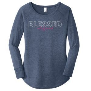 Blessed Religious Evangelist Bible Verse Christian Gift Women's Perfect Tri Tunic Long Sleeve Shirt