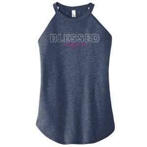 Blessed Religious Evangelist Bible Verse Christian Gift Women's Perfect Tri Rocker Tank