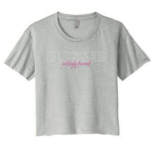 Blessed Religious Evangelist Bible Verse Christian Gift Women's Crop Top Tee