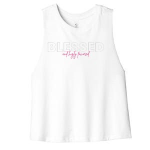 Blessed Religious Evangelist Bible Verse Christian Gift Women's Racerback Cropped Tank