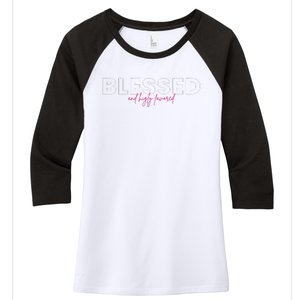 Blessed Religious Evangelist Bible Verse Christian Gift Women's Tri-Blend 3/4-Sleeve Raglan Shirt