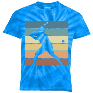 Baseball Retro Evolution Cool Funny Baseball Fan Pitcher Funny Gift Kids Tie-Dye T-Shirt