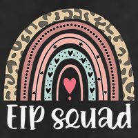 Boho Rainbow EIP Squad Early Intervention Program ECSE Team Knit Cap Winter Beanie