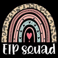 Boho Rainbow EIP Squad Early Intervention Program ECSE Team Drawstring Bag