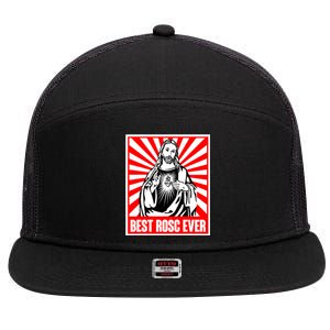 Best Rosc Ever Jesus Christian 7 Panel Mesh Trucker Snapback Hat