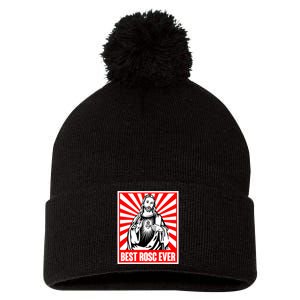 Best Rosc Ever Jesus Christian Pom Pom 12in Knit Beanie