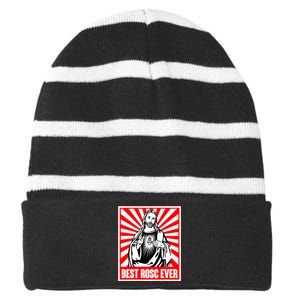 Best Rosc Ever Jesus Christian Striped Beanie with Solid Band