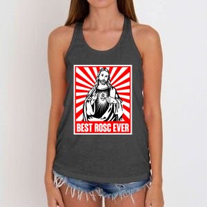 Best Rosc Ever Jesus Christian Women's Knotted Racerback Tank