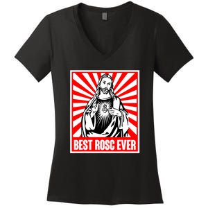 Best Rosc Ever Jesus Christian Women's V-Neck T-Shirt