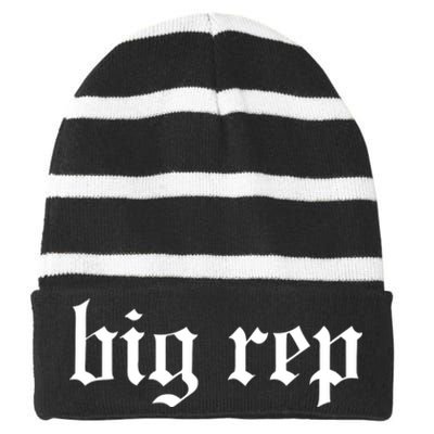 Big Rep Expression Striped Beanie with Solid Band