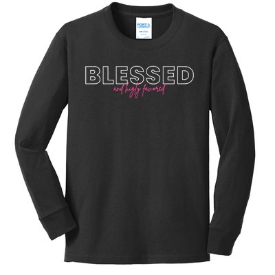 Blessed Religious Evangelist Bible Verse Christian Kids Long Sleeve Shirt