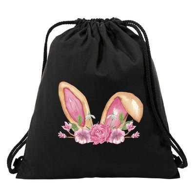 Bunny Rabbit Ears Cute Illustration Easter Drawstring Bag