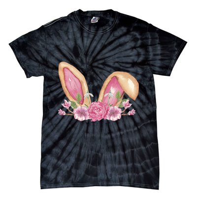 Bunny Rabbit Ears Cute Illustration Easter Tie-Dye T-Shirt