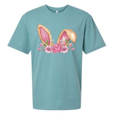 Bunny Rabbit Ears Cute Illustration Easter Sueded Cloud Jersey T-Shirt