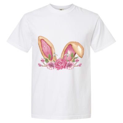 Bunny Rabbit Ears Cute Illustration Easter Garment-Dyed Heavyweight T-Shirt