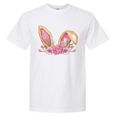 Bunny Rabbit Ears Cute Illustration Easter Garment-Dyed Heavyweight T-Shirt