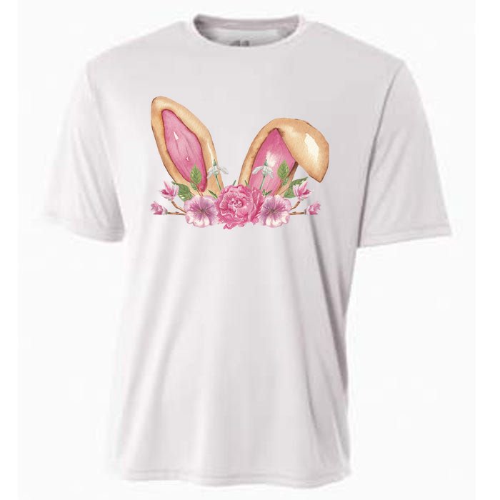 Bunny Rabbit Ears Cute Illustration Easter Cooling Performance Crew T-Shirt