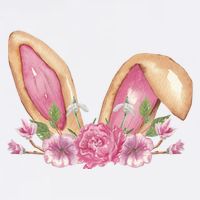 Bunny Rabbit Ears Cute Illustration Easter Adult Drive Performance Visor