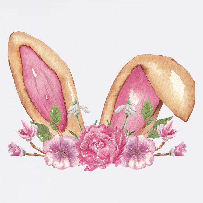Bunny Rabbit Ears Cute Illustration Easter Adult Drive Performance Visor