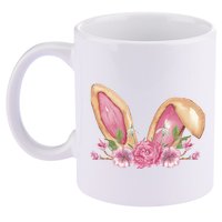 Bunny Rabbit Ears Cute Illustration Easter 11oz C Handle Ceramic Mug