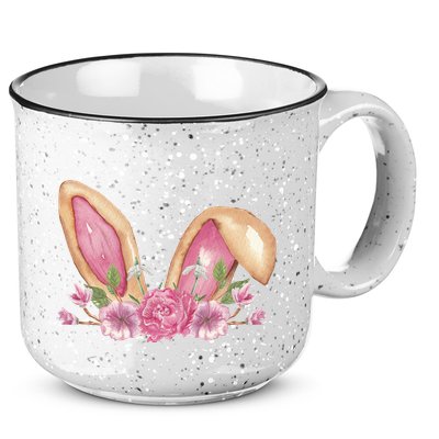 Bunny Rabbit Ears Cute Illustration Easter 15oz Campfire Ceramic Mug