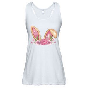 Bunny Rabbit Ears Cute Illustration Easter Ladies Essential Flowy Tank