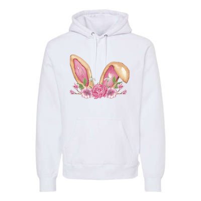 Bunny Rabbit Ears Cute Illustration Easter Premium Hoodie