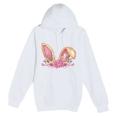 Bunny Rabbit Ears Cute Illustration Easter Premium Pullover Hoodie