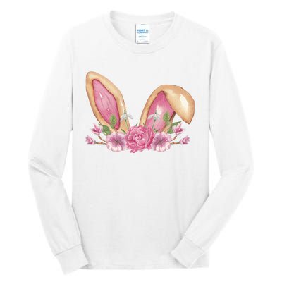 Bunny Rabbit Ears Cute Illustration Easter Tall Long Sleeve T-Shirt