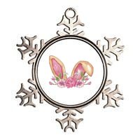 Bunny Rabbit Ears Cute Illustration Easter Metallic Star Ornament