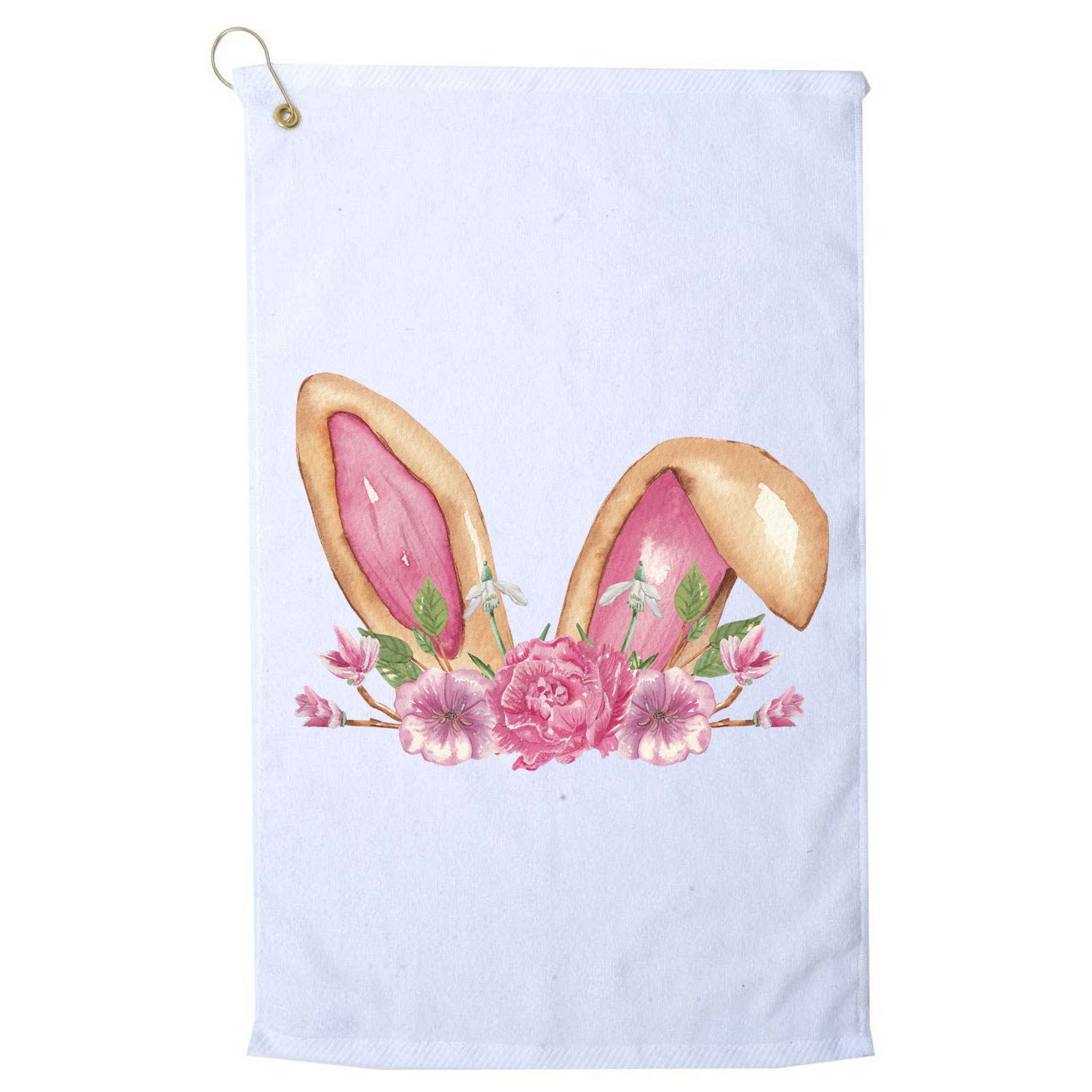 Bunny Rabbit Ears Cute Illustration Easter Golf Towel