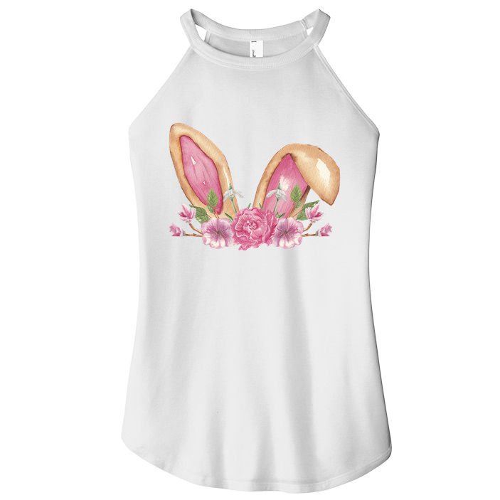 Bunny Rabbit Ears Cute Illustration Easter Women's Perfect Tri Rocker Tank