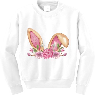 Bunny Rabbit Ears Cute Illustration Easter Kids Sweatshirt