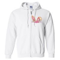 Bunny Rabbit Ears Cute Illustration Easter Full Zip Hoodie