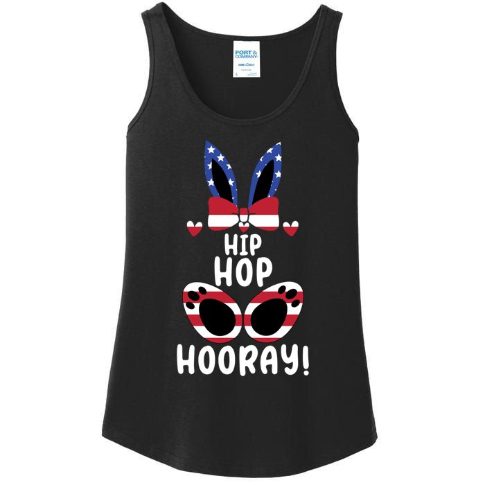 Bunny Rabbit Eggs Hunting Happy Easter Day Hip Hop Hooray Gift Ladies Essential Tank