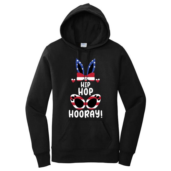 Bunny Rabbit Eggs Hunting Happy Easter Day Hip Hop Hooray Gift Women's Pullover Hoodie