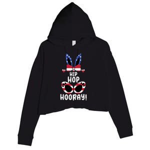 Bunny Rabbit Eggs Hunting Happy Easter Day Hip Hop Hooray Gift Crop Fleece Hoodie