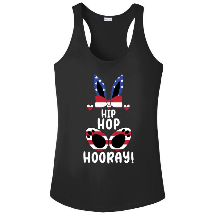 Bunny Rabbit Eggs Hunting Happy Easter Day Hip Hop Hooray Gift Ladies PosiCharge Competitor Racerback Tank